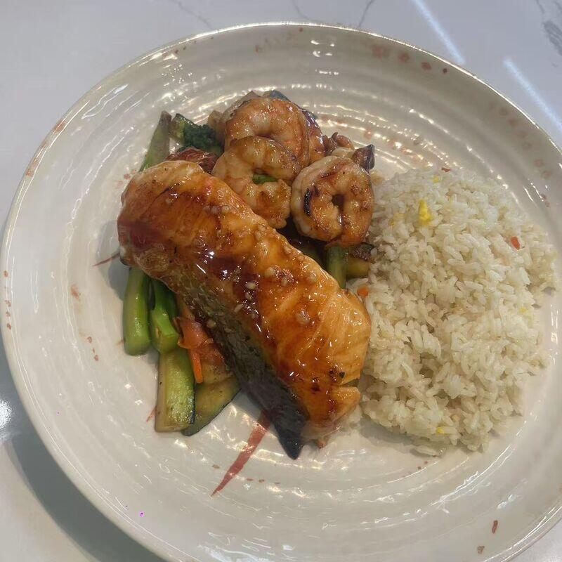 Shrimp N Salmon Hibachi